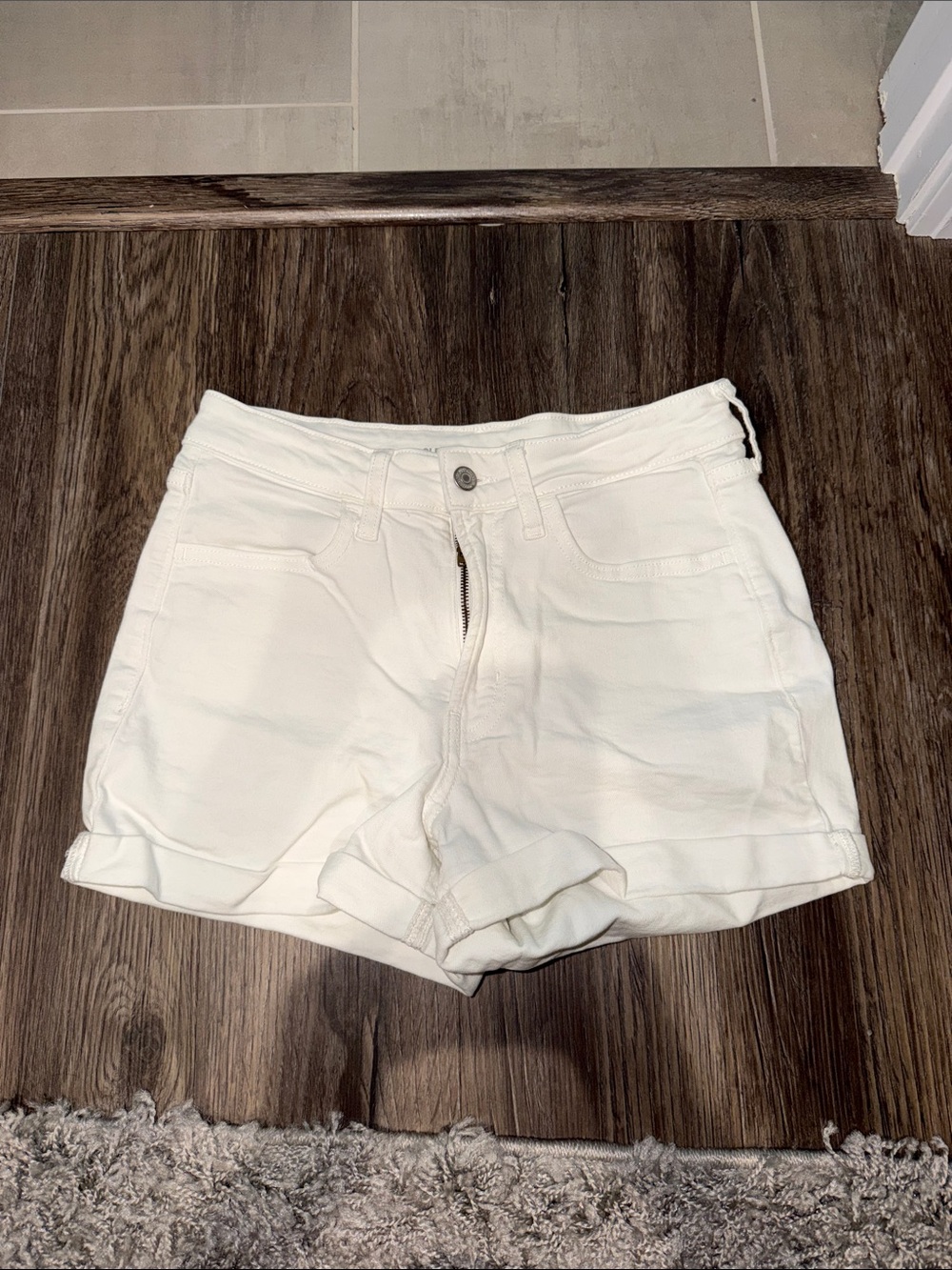 Old Navy White Denim Cuffed Jean Shorts